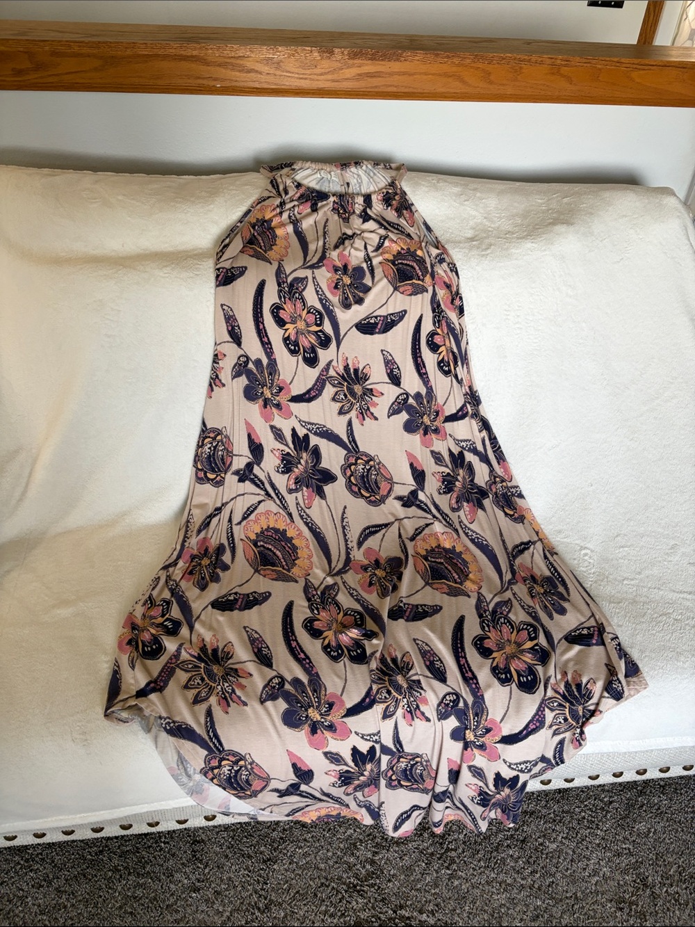 Maurices Blush Pink Floral Maxi Dress